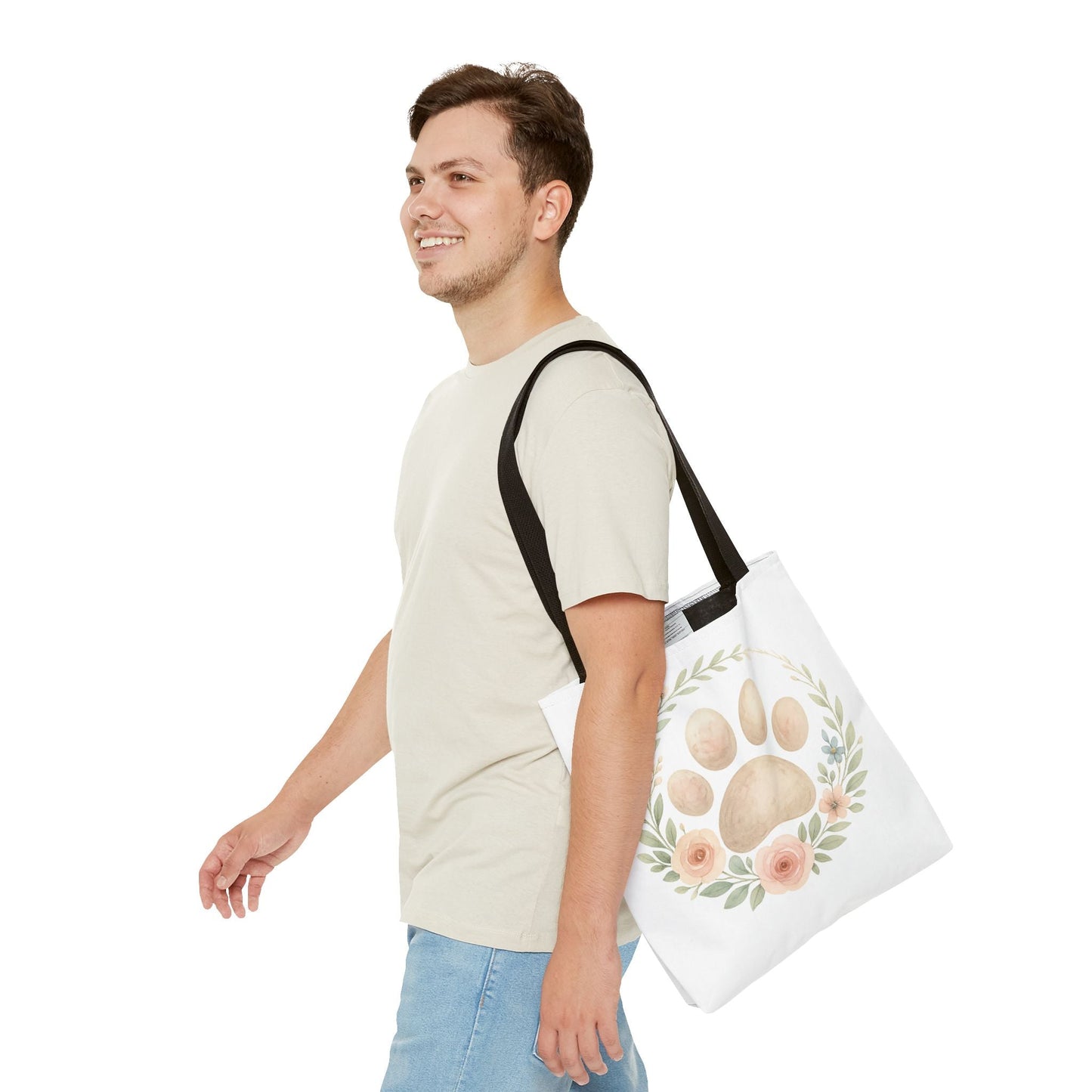 Rainbow Bridge Paw Print Tote Bag – Pet Loss Remembrance Gift
