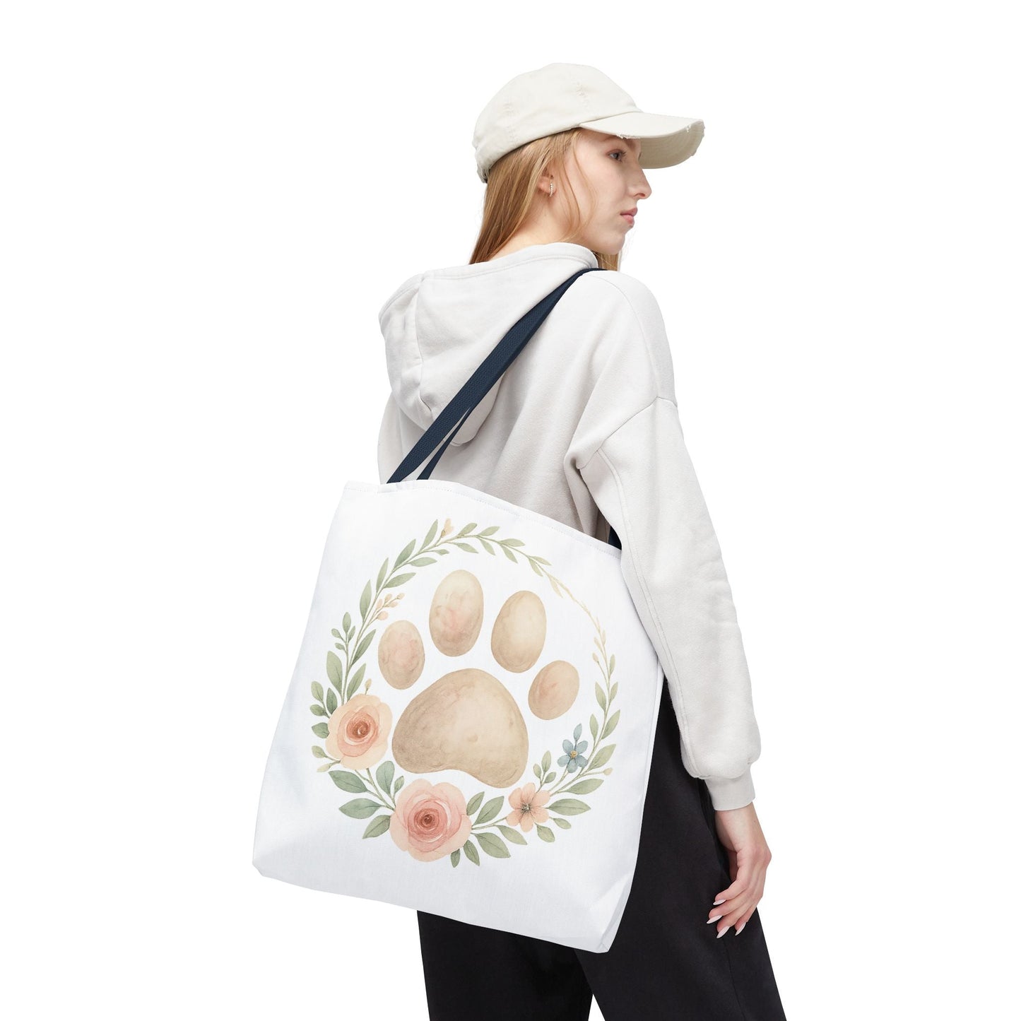 Rainbow Bridge Paw Print Tote Bag – Pet Loss Remembrance Gift