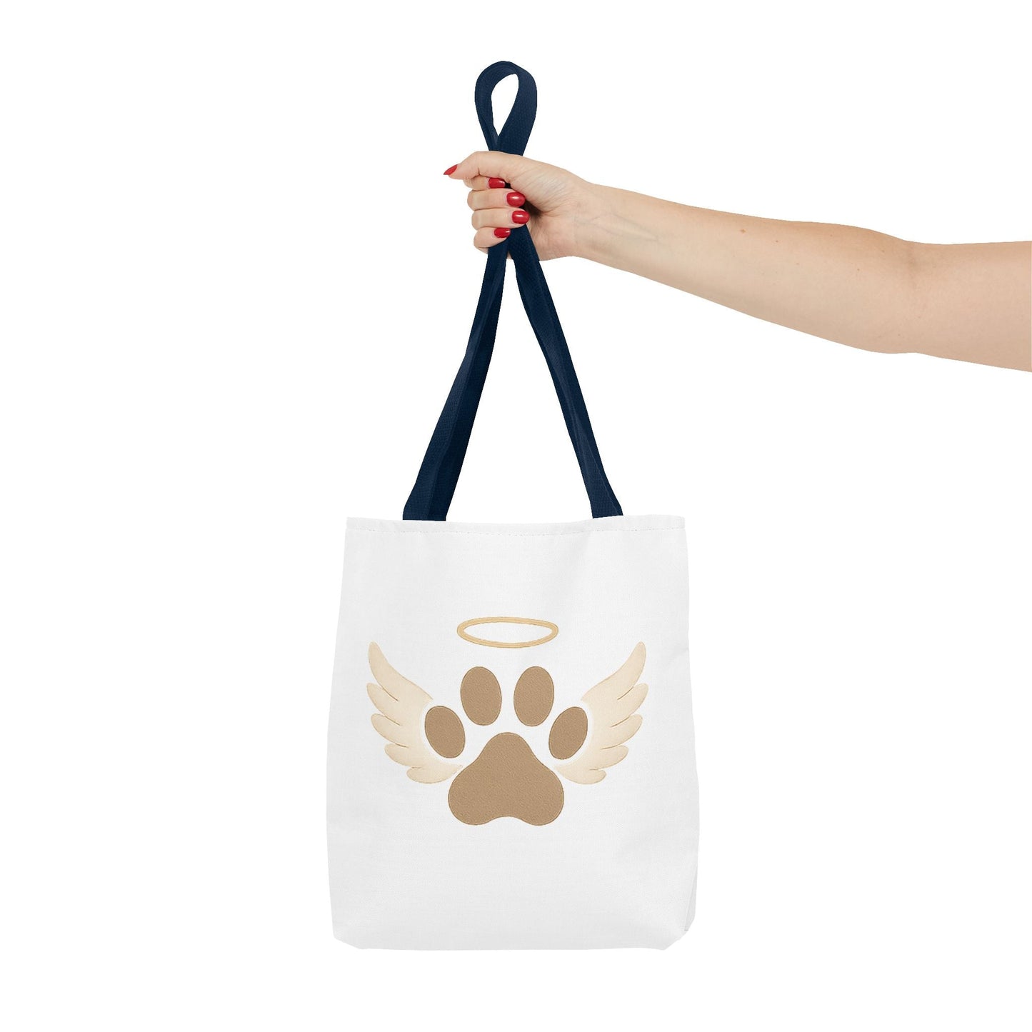 Angel Paw with Halo Tote Bag – Pet Memorial Gift for Dog or Cat Loss