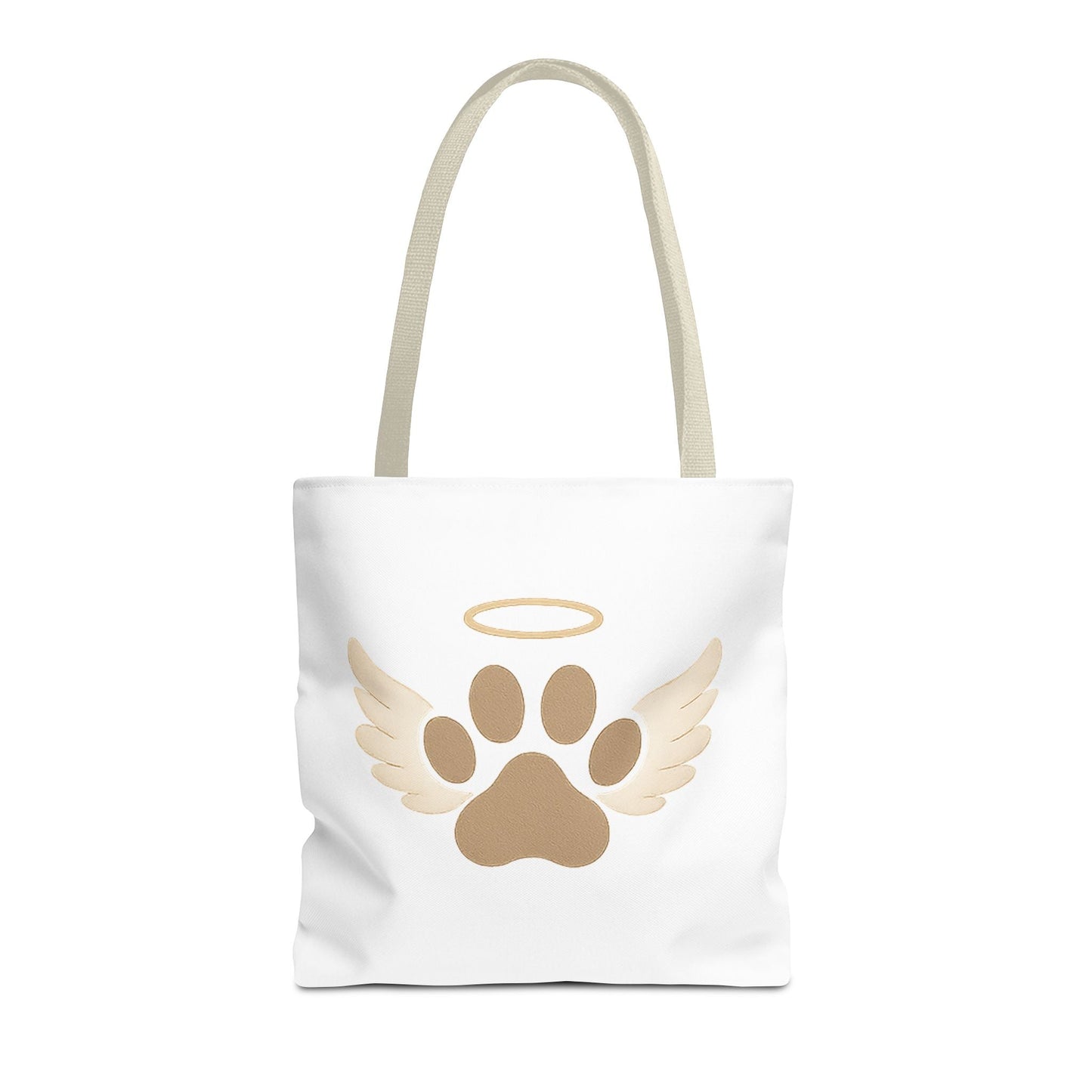 Angel Paw with Halo Tote Bag – Pet Memorial Gift for Dog or Cat Loss