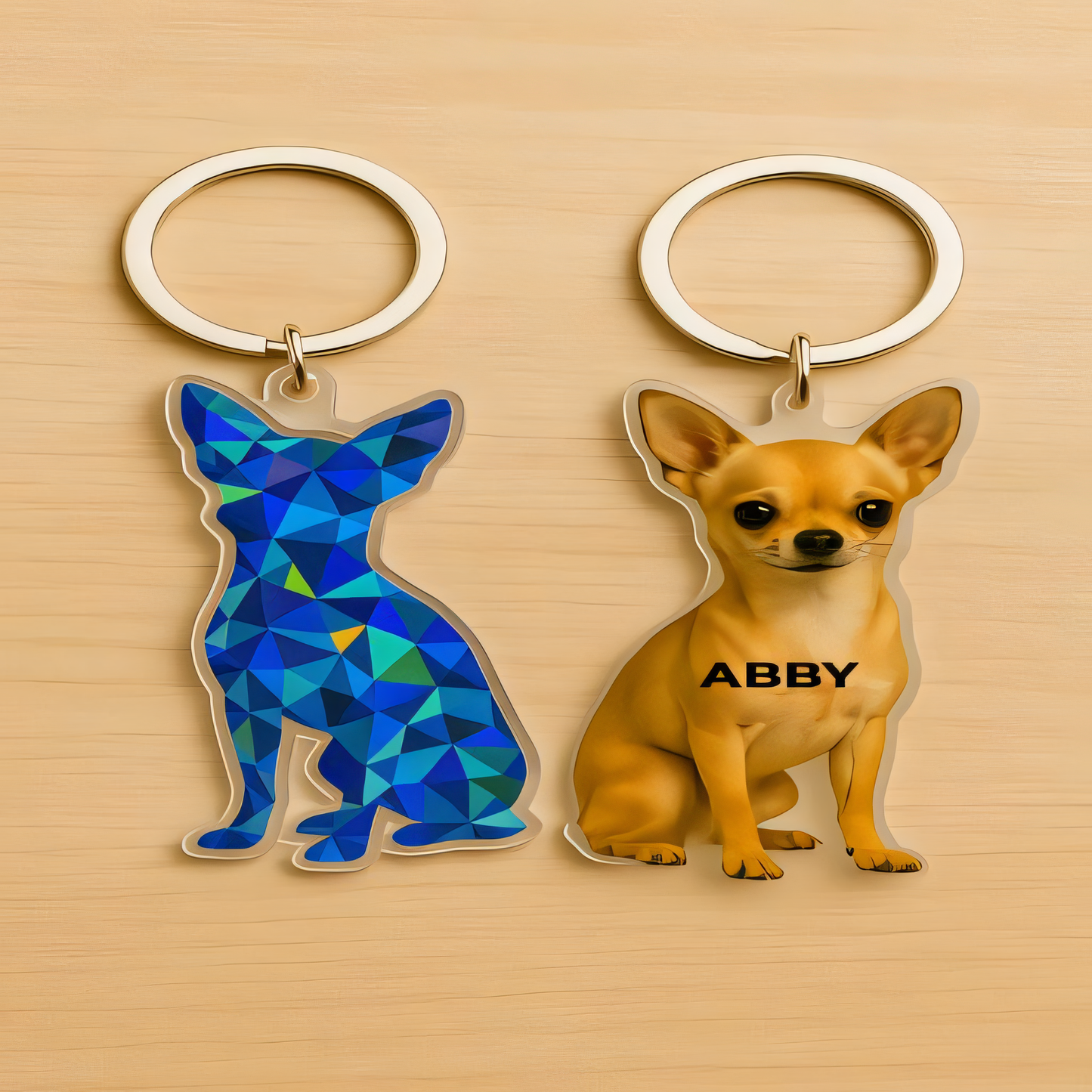 Custom Shape Acrylic Hologram Keychain – Personalized Double-Sided Charm