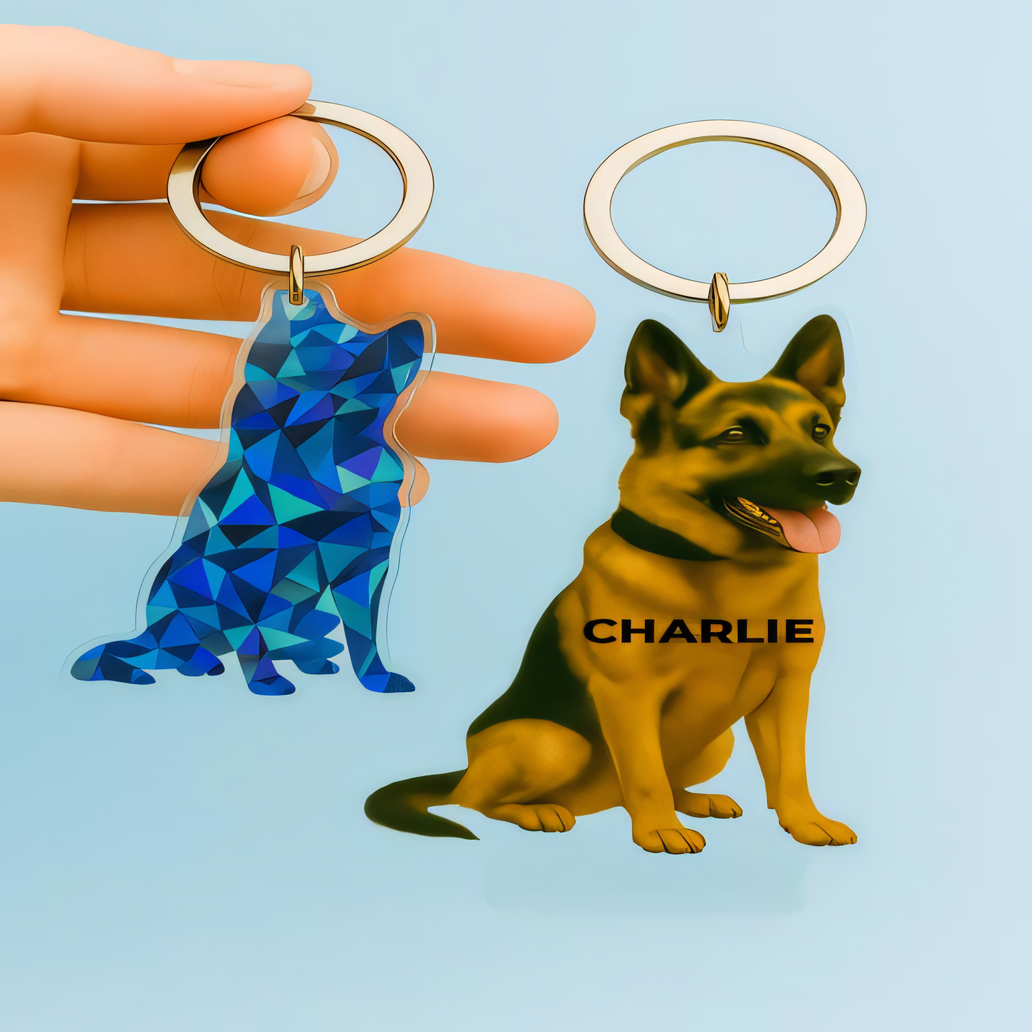 Custom Shape Acrylic Hologram Keychain – Personalized Double-Sided Charm