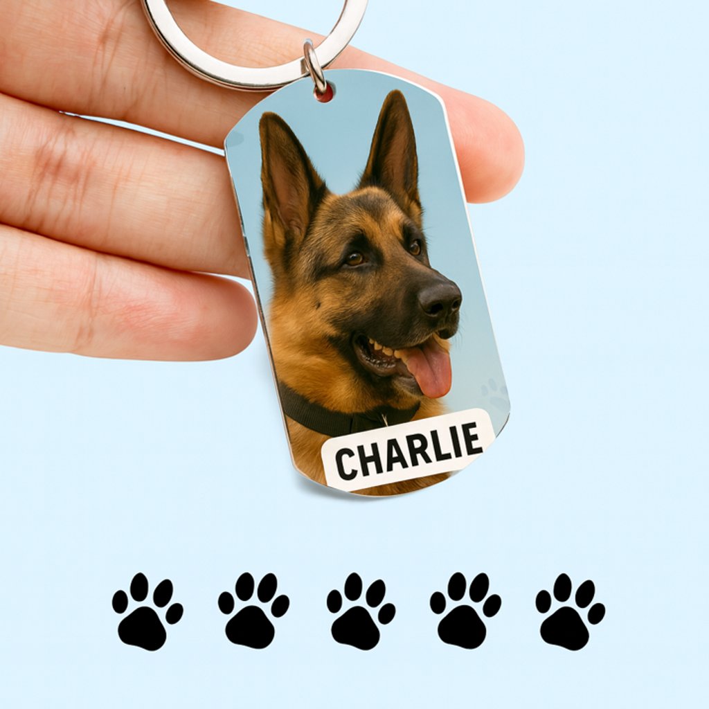 Double-Sided UV Printed Stainless Steel Keychain – Custom Photo Gift