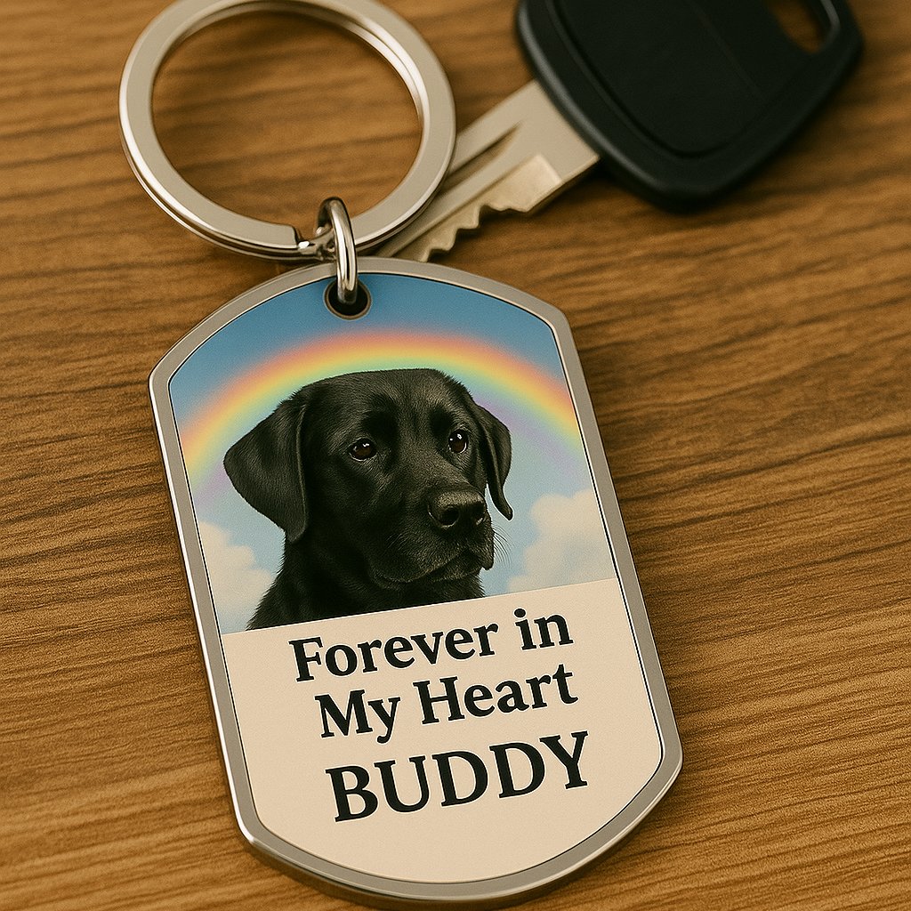 Double-Sided UV Printed Stainless Steel Keychain – Custom Photo Gift