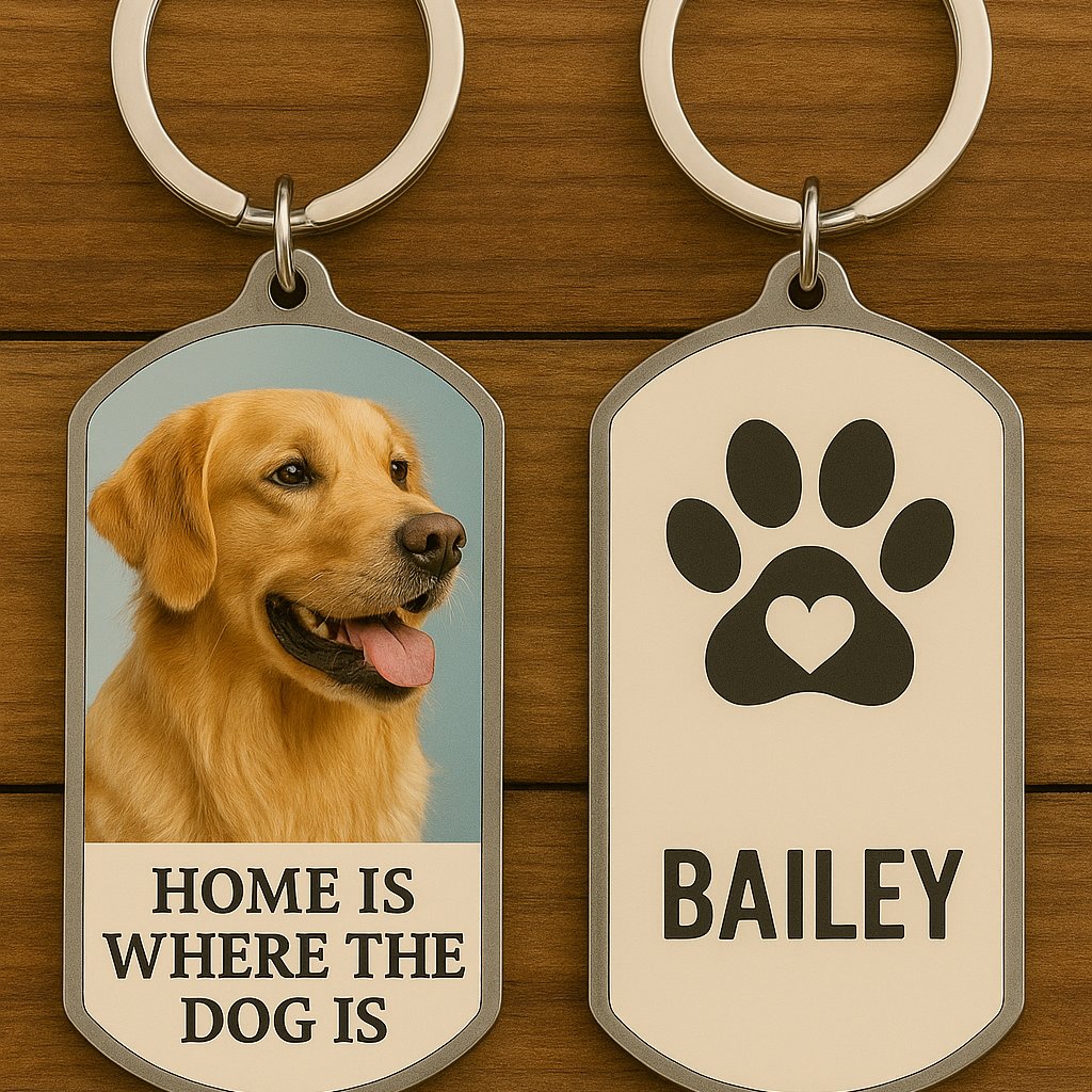 Double-Sided UV Printed Stainless Steel Keychain – Custom Photo Gift