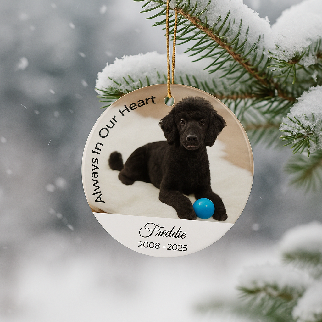 Poodle Memorial Ornament – Personalized Pet Loss Keepsake