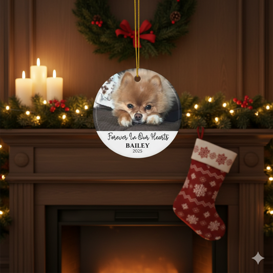 Handcrafted Dog Memorial Tree Ornament