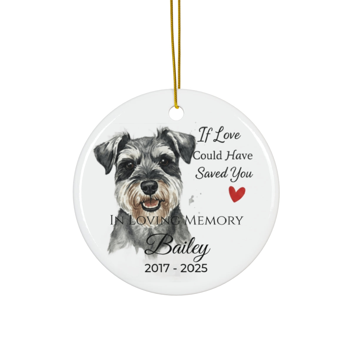 Personalized Dog Memorial Ornament