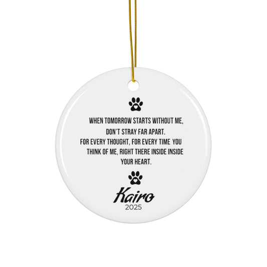 Personalized Dog Heaven Memorial Ornament