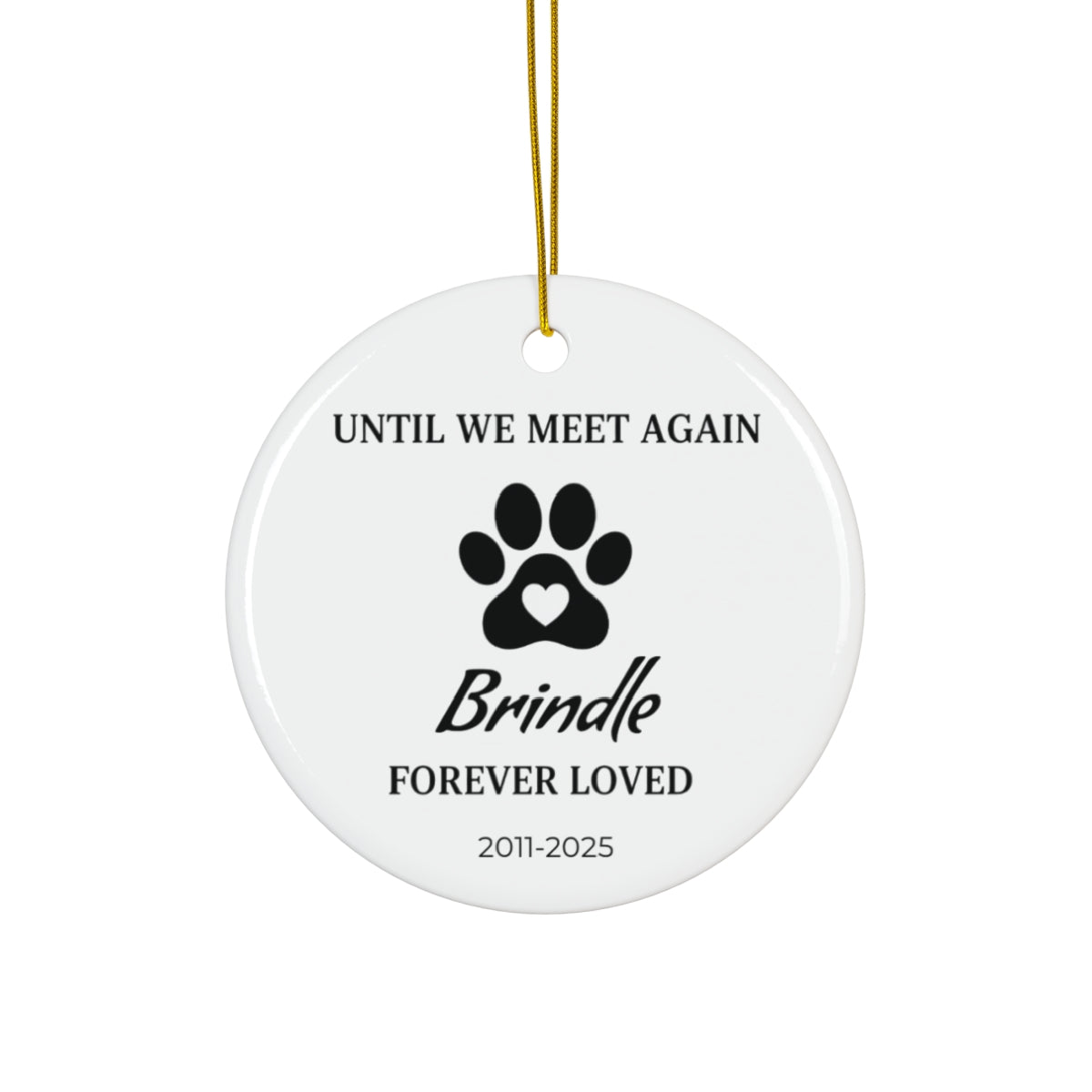 Personalized Pet Remembrance Tree Ornament