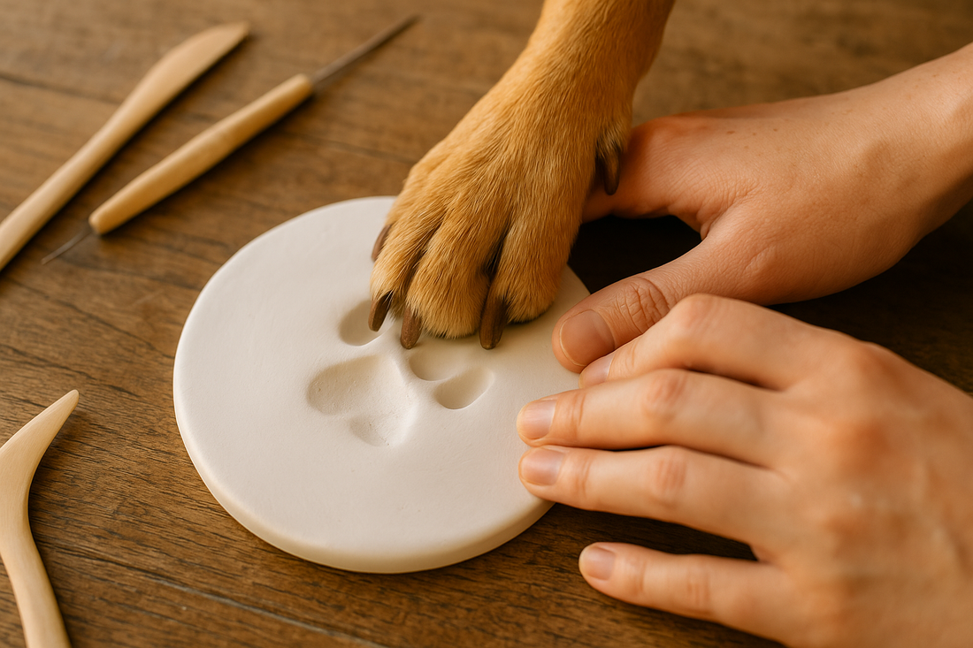 How to make a paw print keepsake?