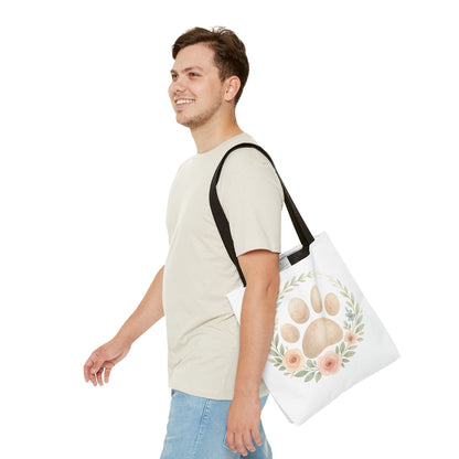 Rainbow Bridge Paw Print Tote Bag – Pet Loss Remembrance Gift