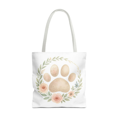Rainbow Bridge Paw Print Tote Bag – Pet Loss Remembrance Gift