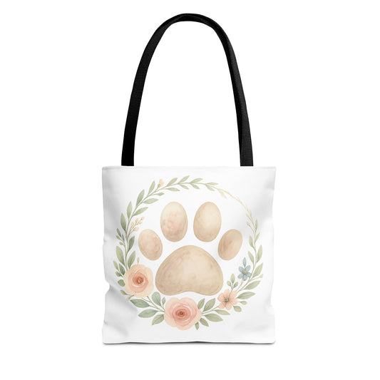 Rainbow Bridge Paw Print Tote Bag – Pet Loss Remembrance Gift
