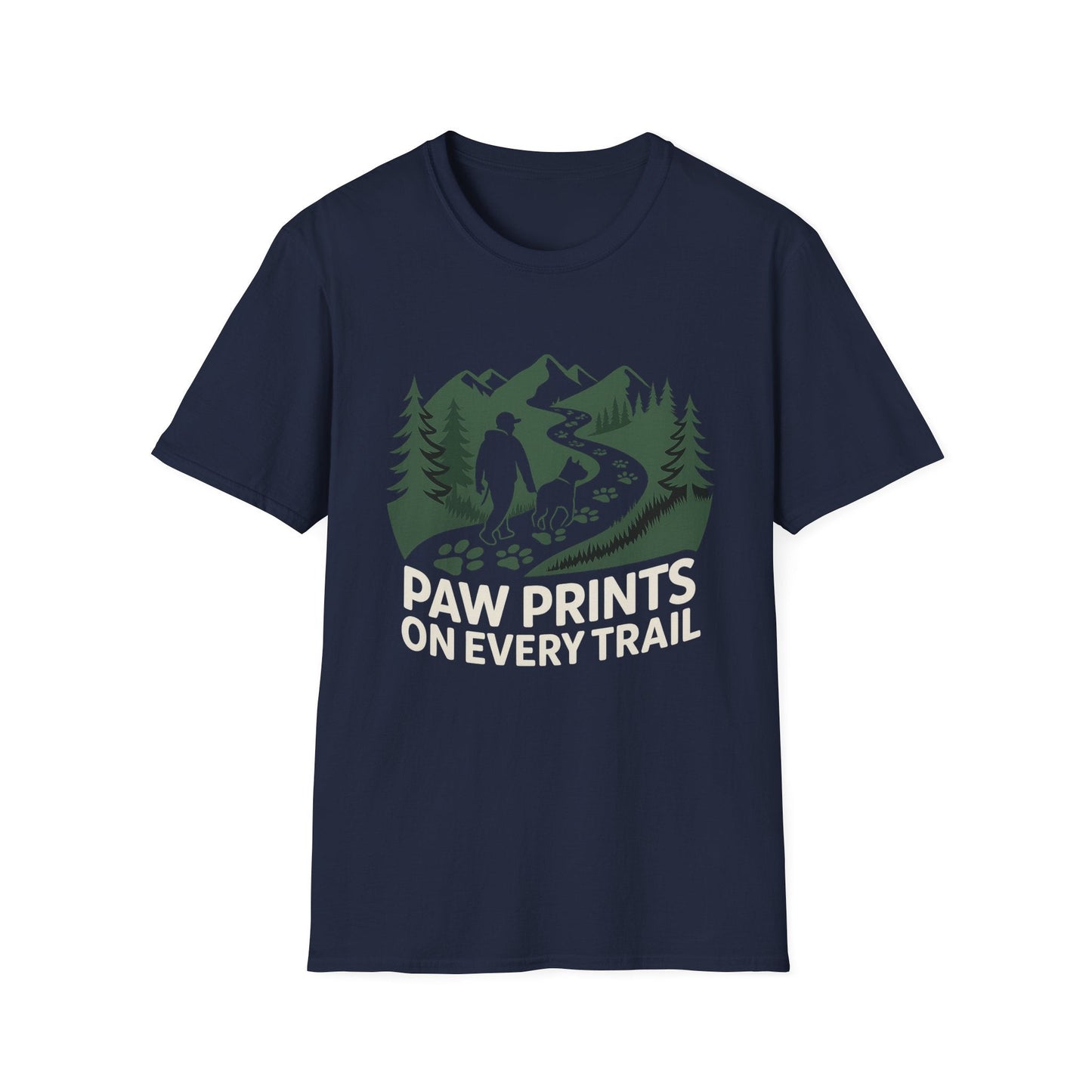 Trail-tested T-shirt – Paw Prints On Every Trail Gift Designed For The Outdoors
