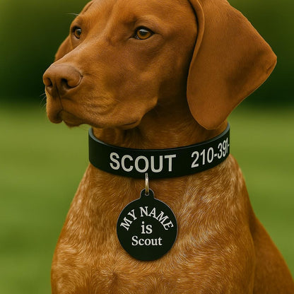 Custom Engraved Dog Collar & Id Tag – Personalized Pet Gift