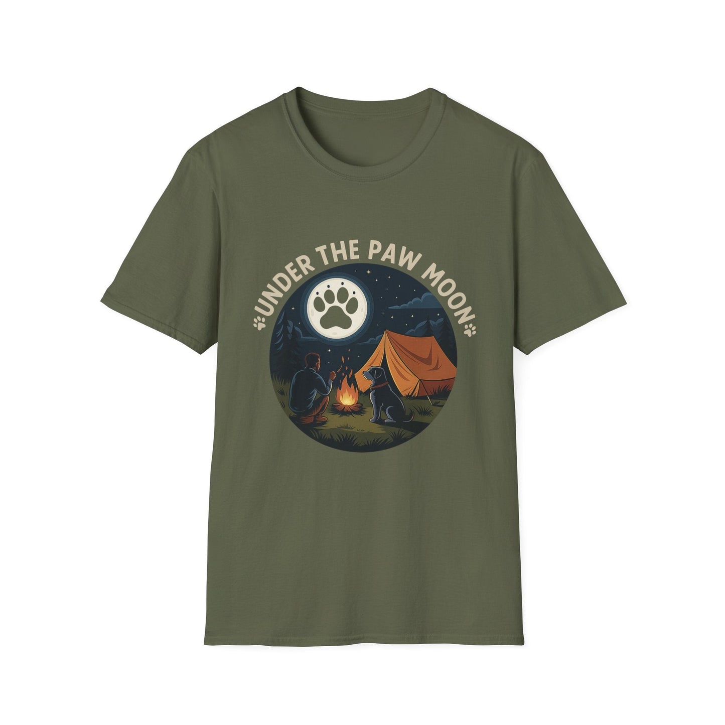 Outdoor Essential T-shirt – Under The Paw Moon Gift Designed For The Outdoors