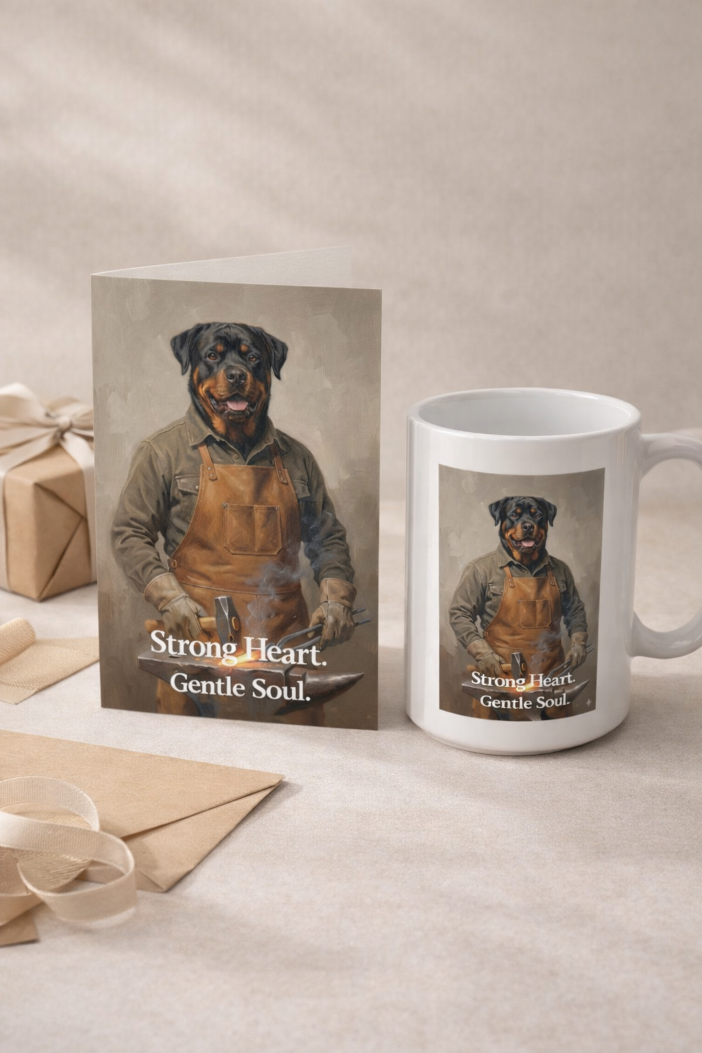 Valentine Dog Greeting Cards – Custom Pet Artwork Cards