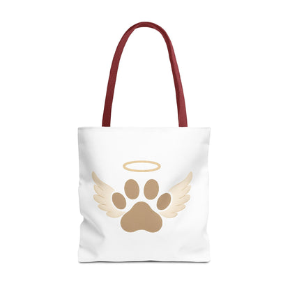 Angel Paw with Halo Tote Bag – Pet Memorial Gift for Dog or Cat Loss