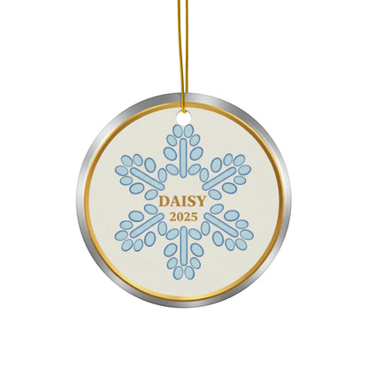 ChatGPT said:  Snowflake Paw Print Christmas Ornament – Personalized Pet Name & Year Keepsake