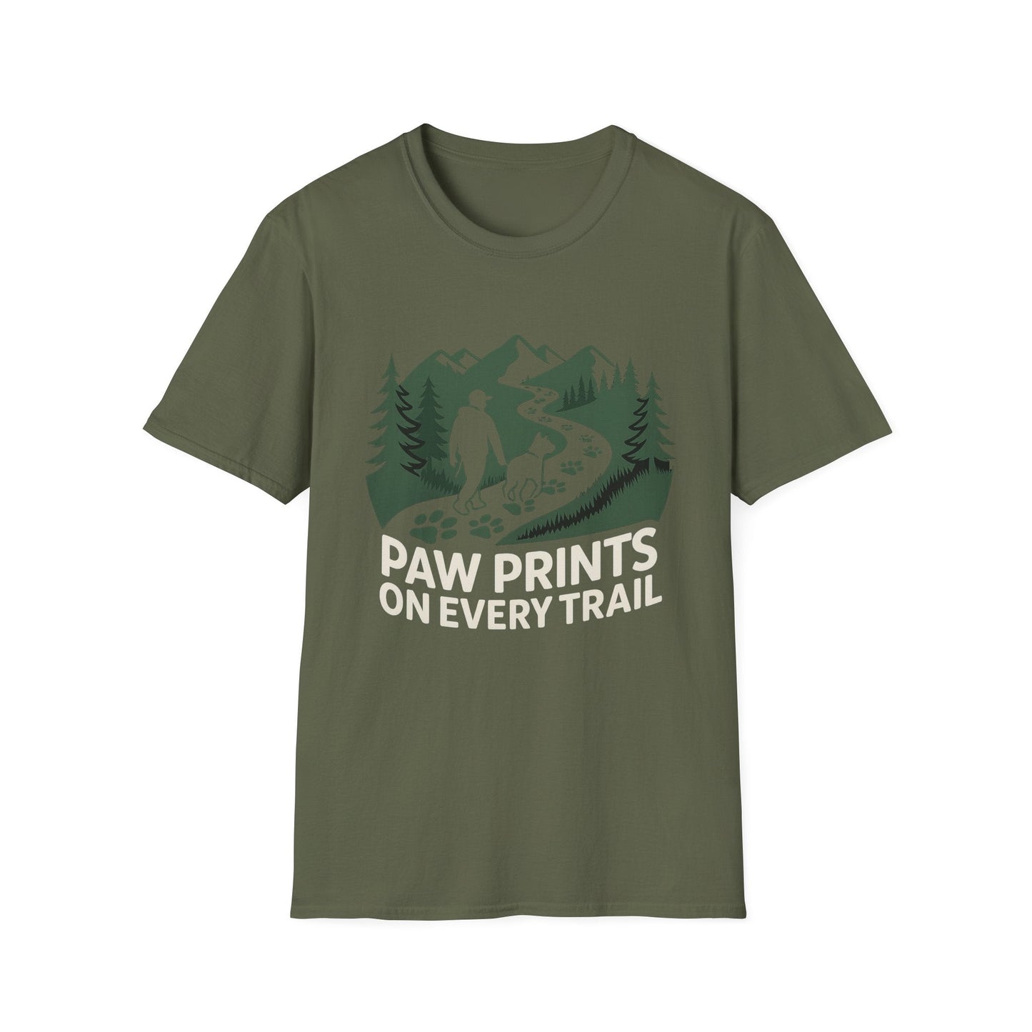 Trail-tested T-shirt – Paw Prints On Every Trail Gift Designed For The Outdoors