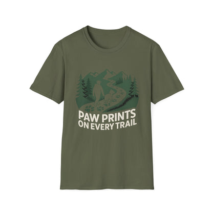 Trail-tested T-shirt – Paw Prints On Every Trail Gift Designed For The Outdoors