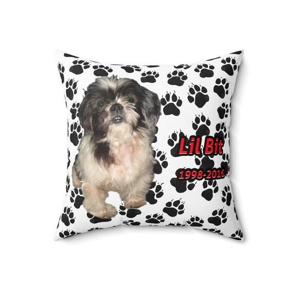 Pet Memorial Pillow, Custom Pet Sympathy Gift, Photo Pet Memory Cushion, Personalized Pet Loss Keepsake, Remembrance Pillow #2