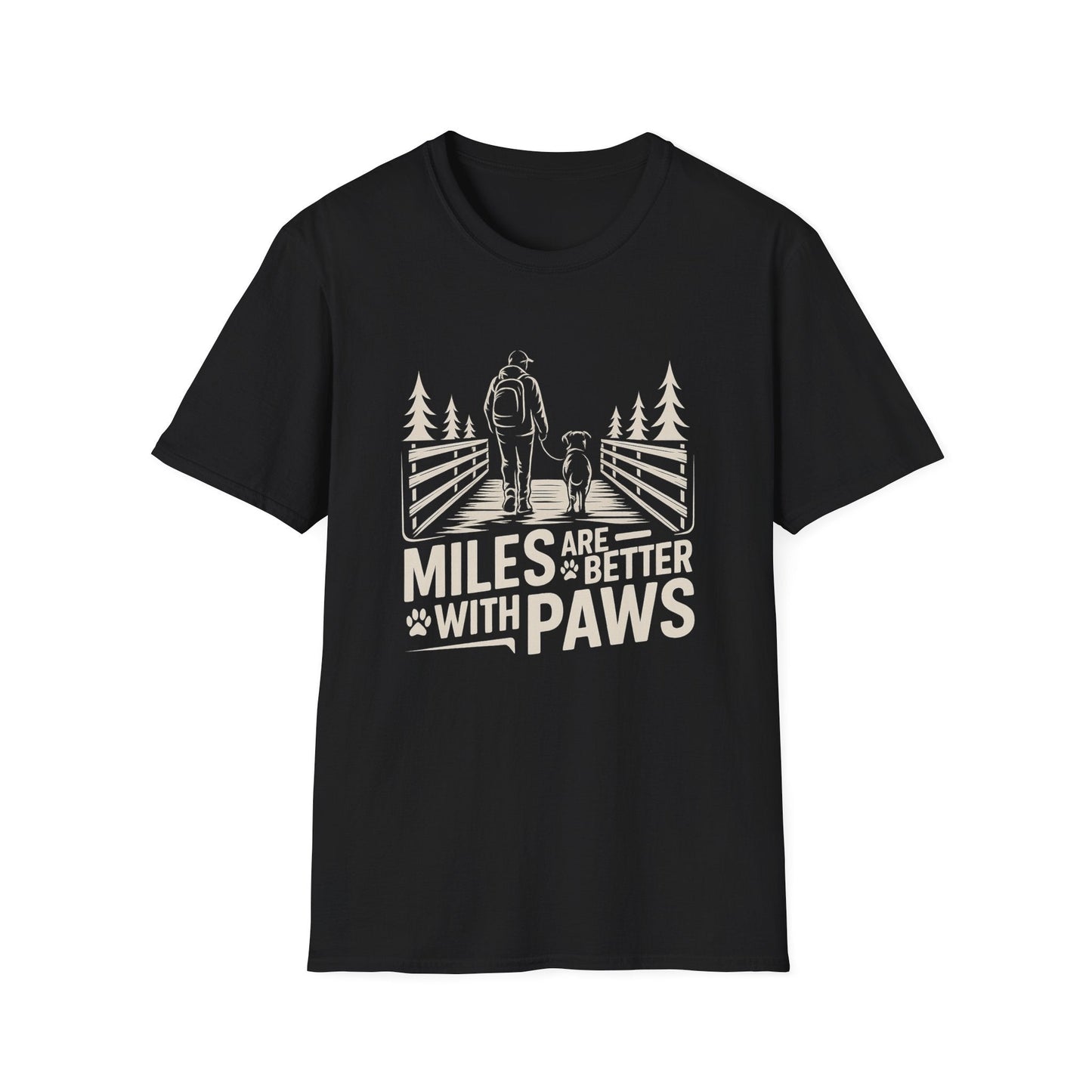 Outdoor Essential T-shirt – Miles Are Better With Paws Gift Designed For The Outdoors