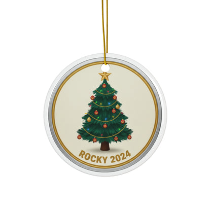Christmas Tree Ornament – Personalized Pet Name & Year Holiday Keepsake
