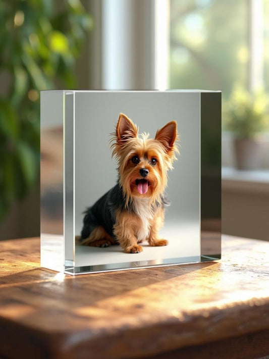 Personalized Pet Memorial Acrylic Photo Block | Custom Keepsake, Pet Loss Gift, Urn Alternative, Dog & Cat Memorials