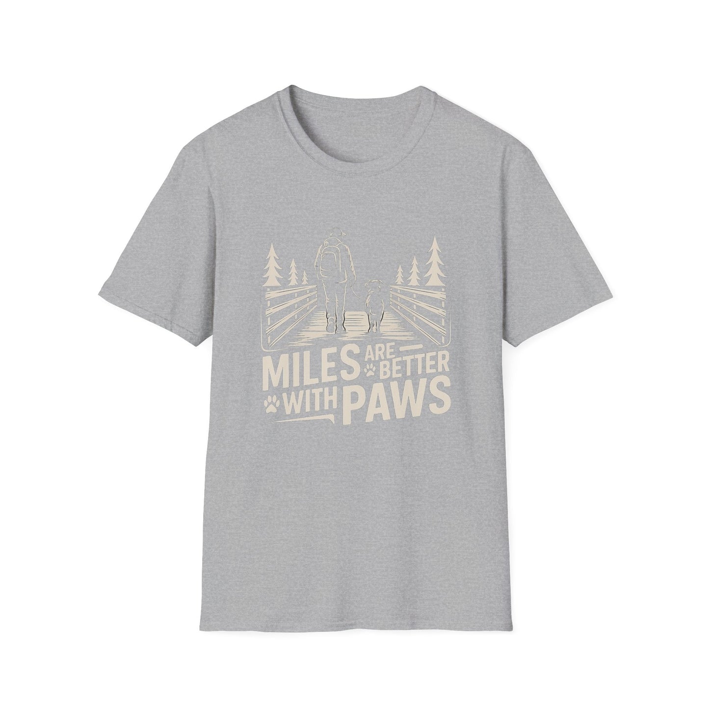 Outdoor Essential T-shirt – Miles Are Better With Paws Gift Designed For The Outdoors