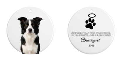 Pet Memorial Photo Ornament – Double‑Sided Personalized Keepsake