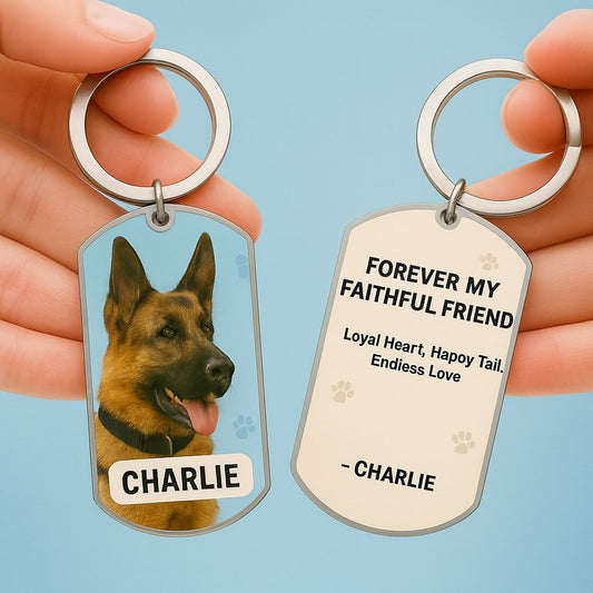 Double-Sided UV Printed Stainless Steel Keychain – Custom Photo Gift