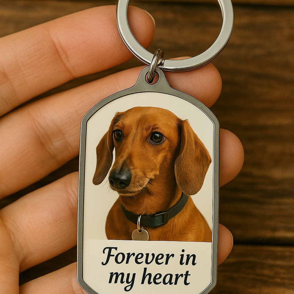 Double-Sided UV Printed Stainless Steel Keychain – Custom Photo Gift