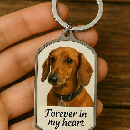 Double-Sided UV Printed Stainless Steel Keychain – Custom Photo Gift