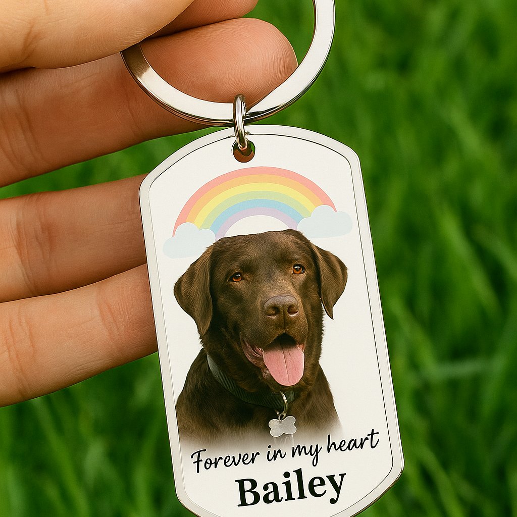 Double-Sided UV Printed Stainless Steel Keychain – Custom Photo Gift