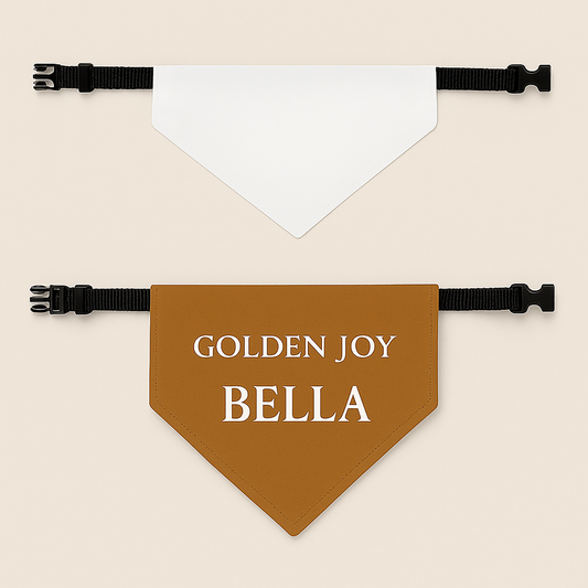 Custom Pet Bandana - Adjustable Dog Collar Accessory With Quick Release Buckle