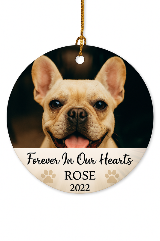 Handcrafted French Bulldog Memorial Ornament