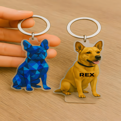 Custom Shape Acrylic Hologram Keychain – Personalized Double-Sided Charm