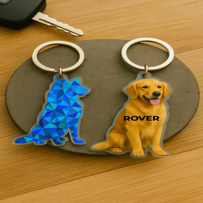 Custom Shape Acrylic Hologram Keychain – Personalized Double-Sided Charm