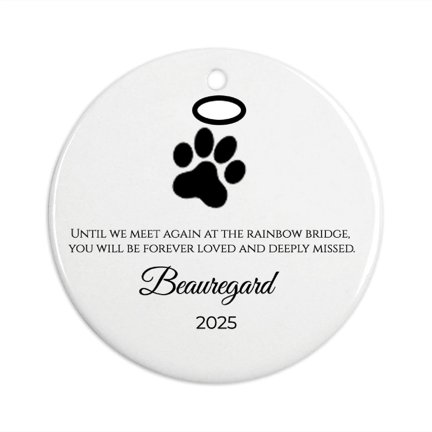 Pet Memorial Photo Ornament – Double‑Sided Personalized Keepsake