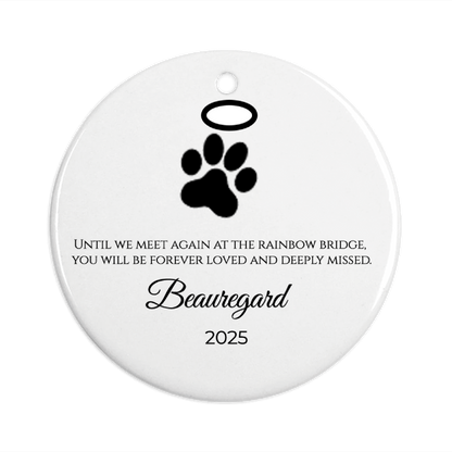 Pet Memorial Photo Ornament – Double‑Sided Personalized Keepsake