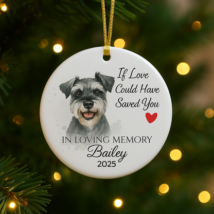 In Loving Memory Dog Ornament – Personalized Pet Tribute