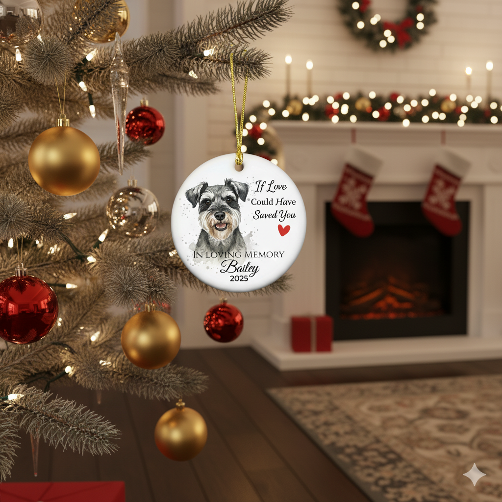 In Loving Memory Dog Ornament – Personalized Pet Tribute