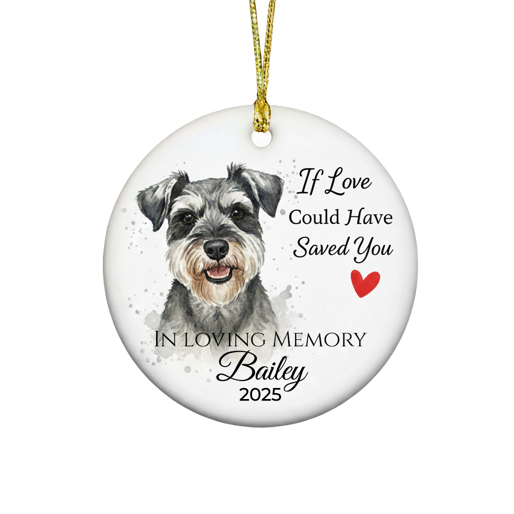 In Loving Memory Dog Ornament – Personalized Pet Tribute
