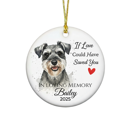 In Loving Memory Dog Ornament – Personalized Pet Tribute
