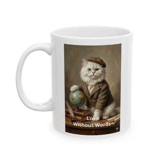 Philosopher Mug – My Valentine Has Four Paws – Without Needing Words