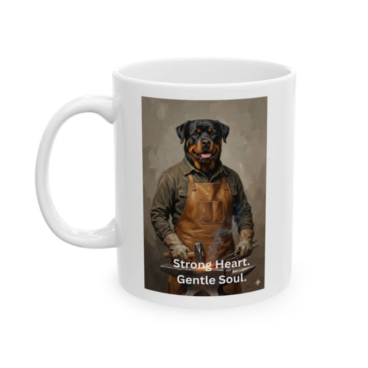 Blacksmith Mug – My Valentine Has Four Paws – Forged With Love