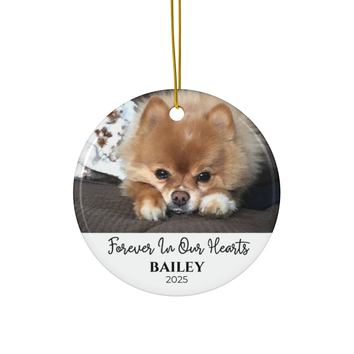 Handcrafted Dog Memorial Tree Ornament