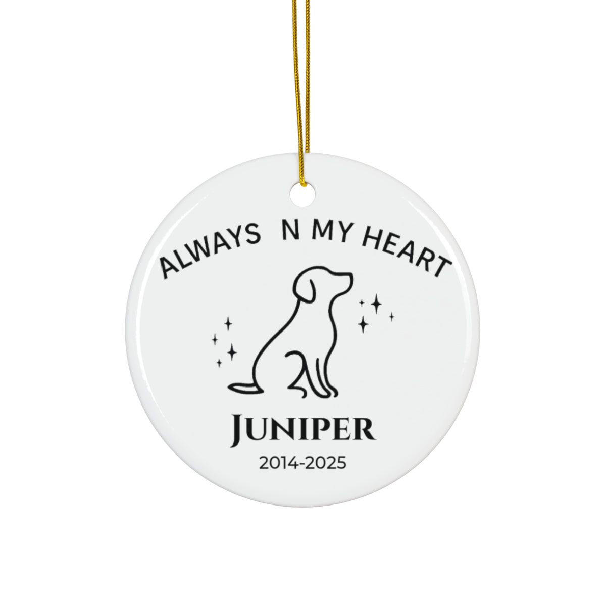Custom Pet Loss Christmas Keepsake